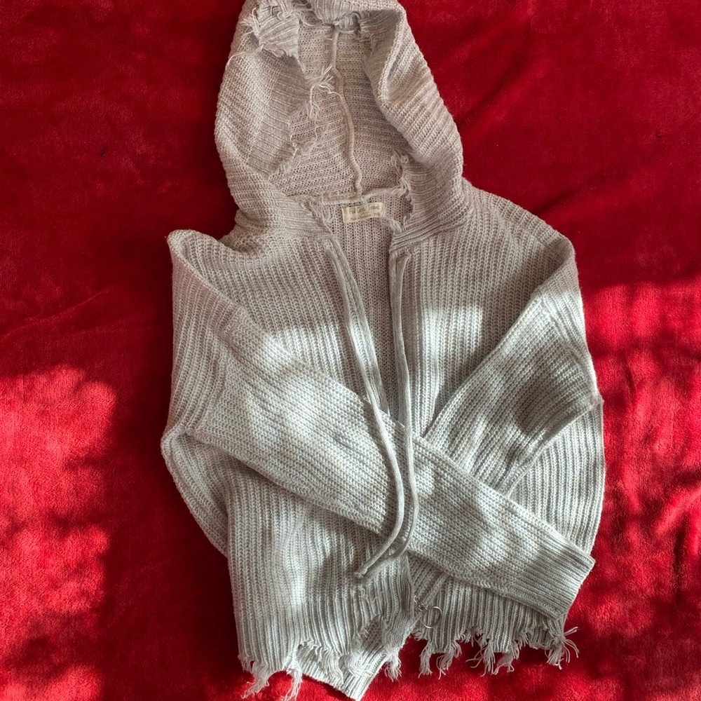 American Vintage Cream Hooded Teddy Jacket